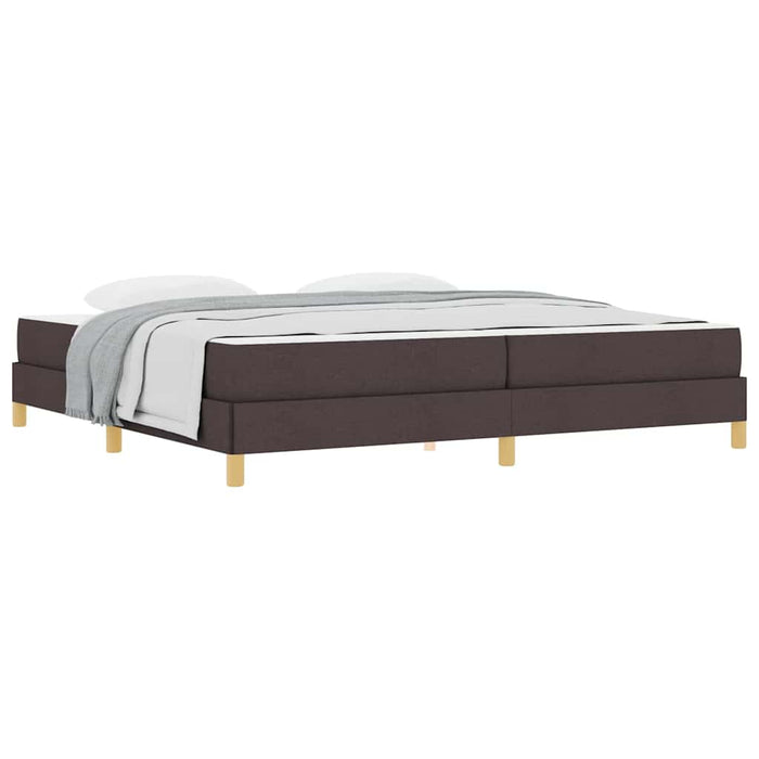 Pat cu arcuri Maro 200 x 200 cm Țesătură și Lemn prelucrat - WALTI WALTI