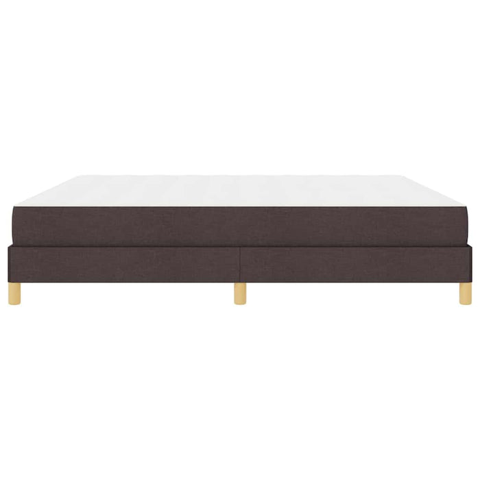 Pat cu arcuri Maro 200 x 200 cm Țesătură și Lemn prelucrat - WALTI WALTI