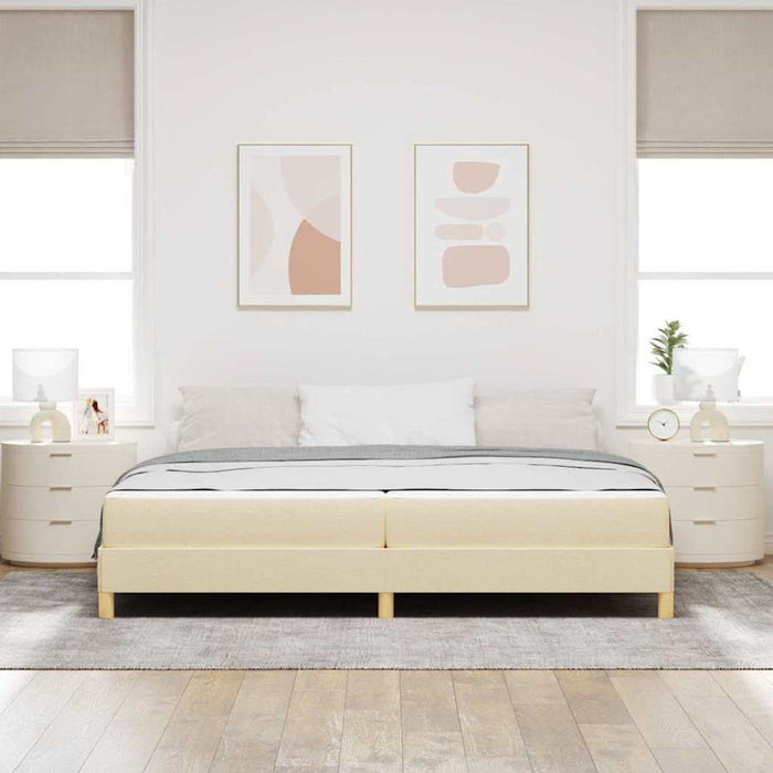 Pat cu arcuri Crem și Marron 200 x 200 cm - WALTI WALTI