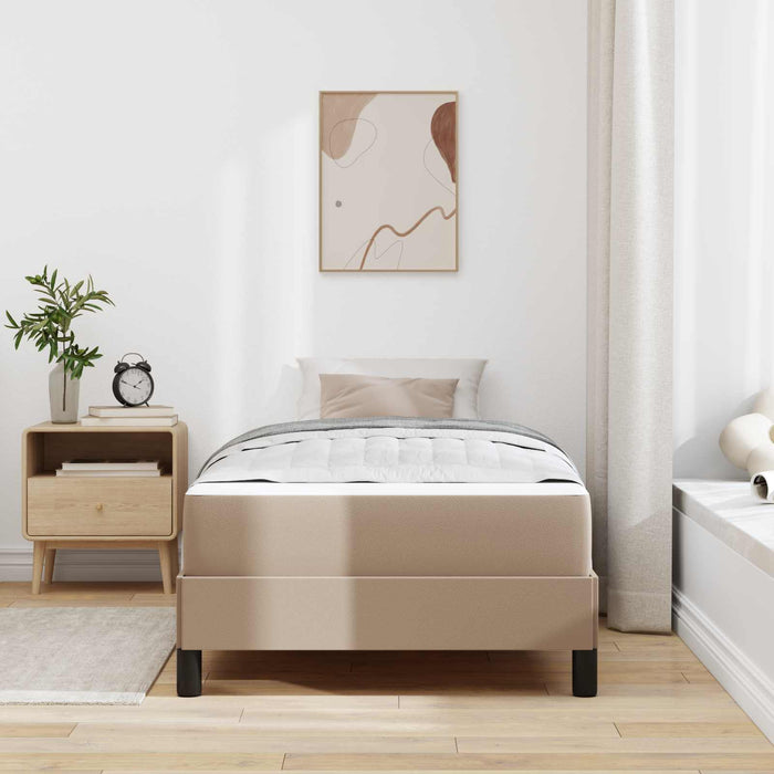 Cadru de pat cu saltea Cappuccino 90 x 190 cm țesătură - WALTI WALTI