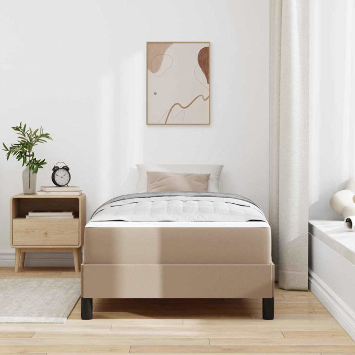 Cadru de pat cu saltea Cappuccino 90 x 200 cm țesătură - WALTI WALTI