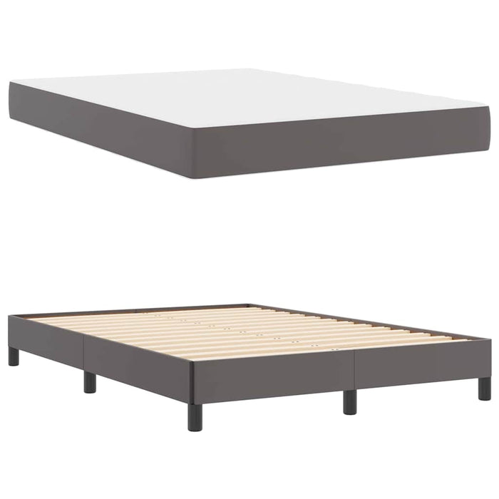 Cadru de pat cu saltea Gri 160 x 200 cm țesătură - WALTI WALTI