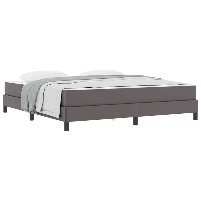 Cadru de pat cu saltea Gri 180 x 200 cm țesătură - WALTI WALTI