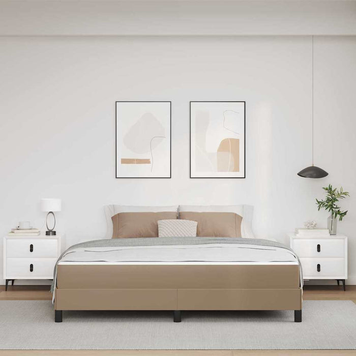 Cadru de pat cu saltea Cappuccino 180 x 200 cm țesătură - WALTI WALTI