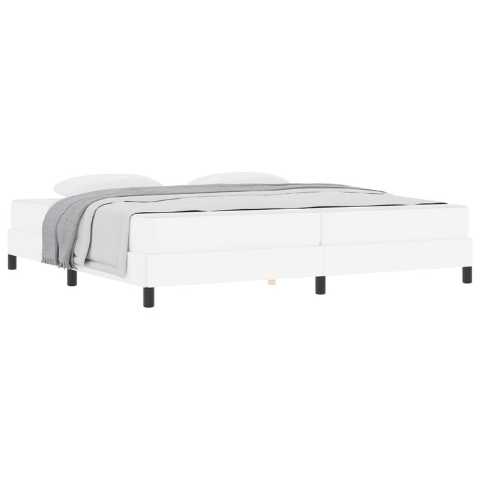 Cadru de pat cu saltea Alb pur 200 x 200 cm țesătură - WALTI WALTI