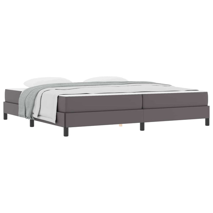 Cadru de pat cu saltea Gri 200 x 200 cm țesătură - WALTI WALTI