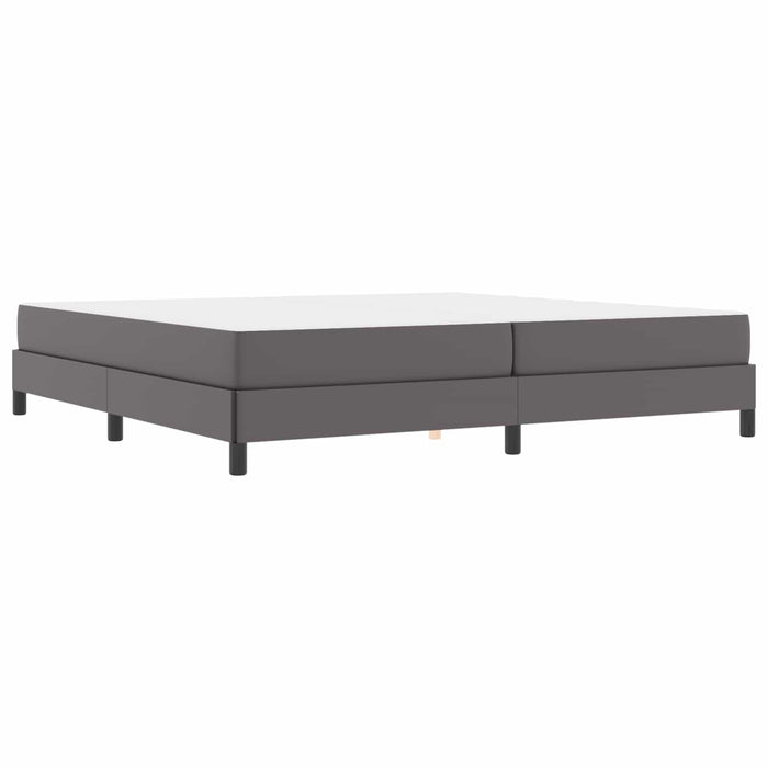 Cadru de pat cu saltea Gri 200 x 200 cm țesătură - WALTI WALTI