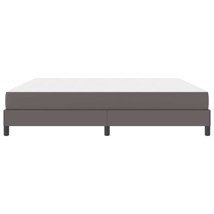 Cadru de pat cu saltea Gri 200 x 200 cm țesătură - WALTI WALTI