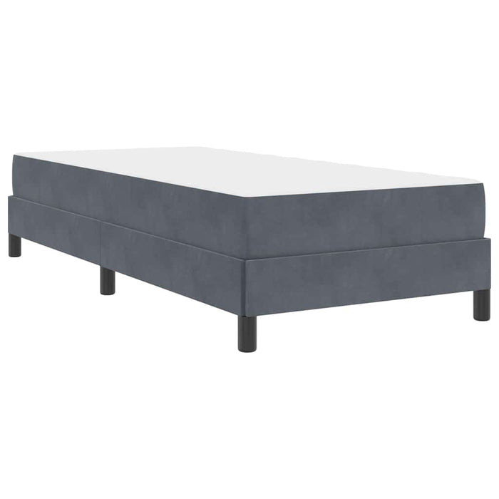 Pat boxspring cu saltea Gri închis 90 x 200 cm Catifea - WALTI WALTI