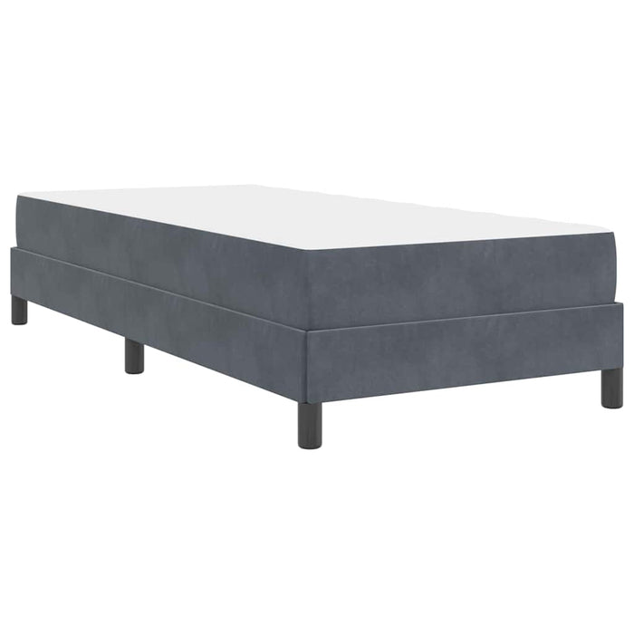 Pat boxspring cu saltea Gri închis 90 x 200 cm Catifea - WALTI WALTI