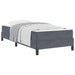 Pat boxspring cu saltea Gri închis 90 x 200 cm Catifea - WALTI WALTI