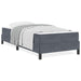 Pat boxspring cu saltea Gri închis 90 x 200 cm Catifea - WALTI WALTI