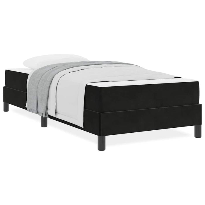 Pat boxspring cu saltea cu saltea Negru 90 x 200 cm Catifea - WALTI WALTI