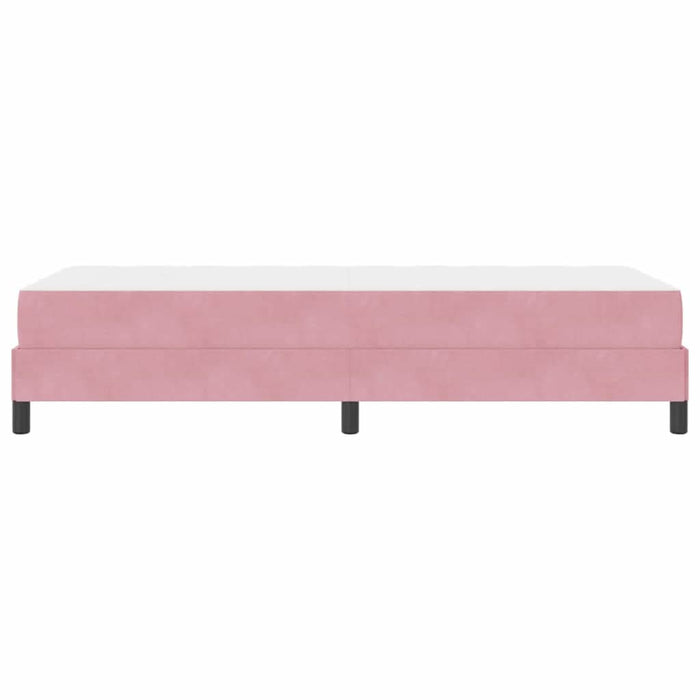 Pat boxspring cu saltea cu saltea Roz 90 x 200 cm Catifea - WALTI WALTI