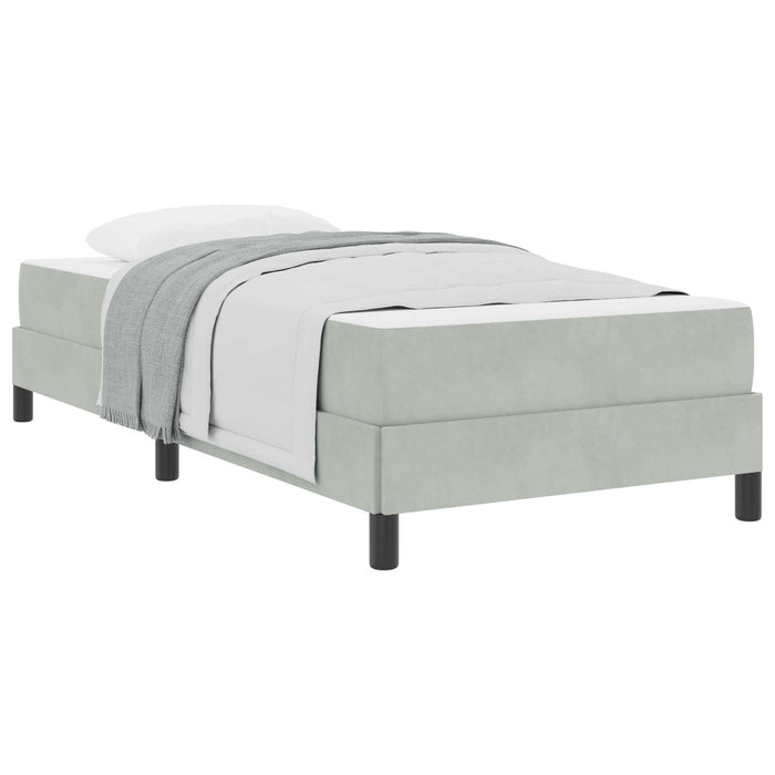 Pat cu arcuri cu saltea Gri deschis 100 x 200 cm țesătură - WALTI WALTI