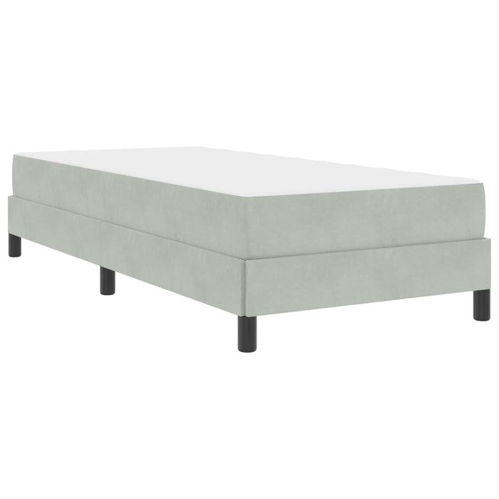 Pat cu arcuri cu saltea Gri deschis 100 x 200 cm țesătură - WALTI WALTI