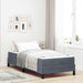 Pat boxspring cu saltea Gri închis 100 x 200 cm Catifea - WALTI WALTI