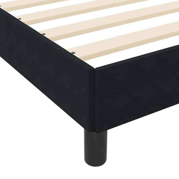 Pat boxspring cu saltea cu saltea Negru 100 x 200 cm Catifea - WALTI WALTI