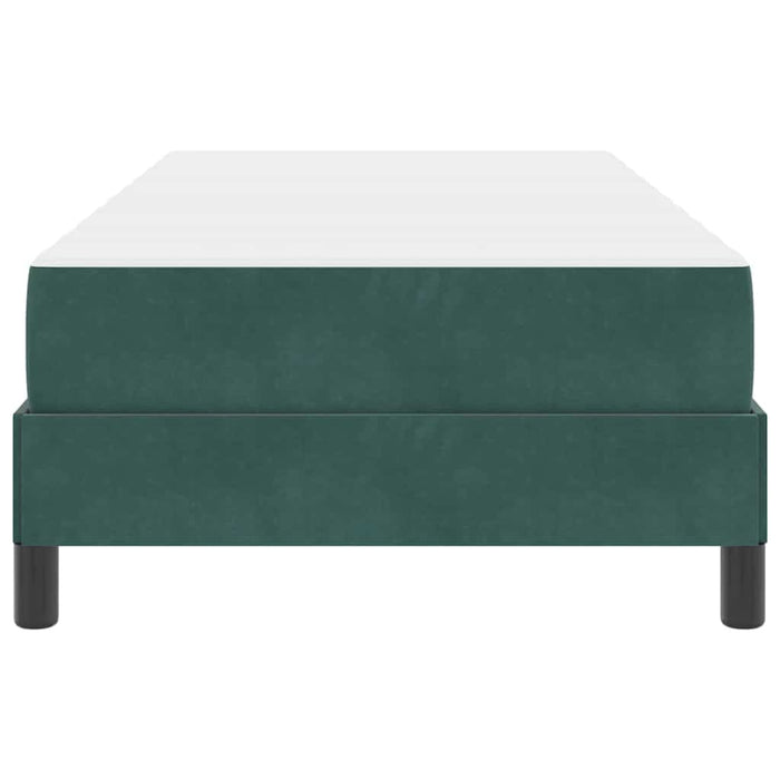 Pat boxspring cu saltea Verde închis 100 x 200 cm Catifea - WALTI WALTI