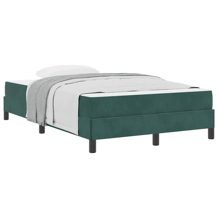 Pat boxspring cu saltea Verde închis 120 x 190 cm Catifea - WALTI WALTI