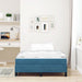 Pat boxspring cu saltea Albastru închis 120 x 190 cm Catifea - WALTI WALTI