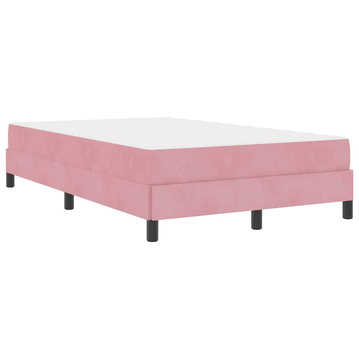 Pat boxspring cu saltea cu saltea Roz 120 x 190 cm Catifea - WALTI WALTI