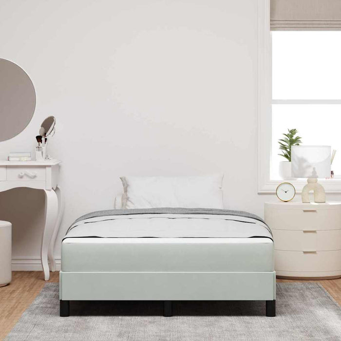 Pat boxspring cu saltea Gri deschis 120 x 200 cm Catifea - WALTI WALTI