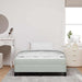 Pat boxspring cu saltea Gri deschis 120 x 200 cm Catifea - WALTI WALTI