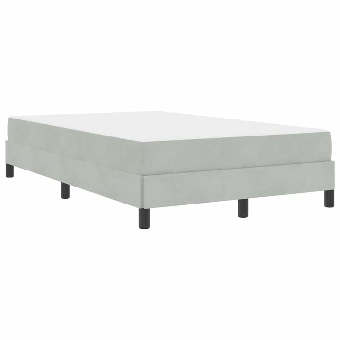 Pat boxspring cu saltea Gri deschis 120 x 200 cm Catifea - WALTI WALTI