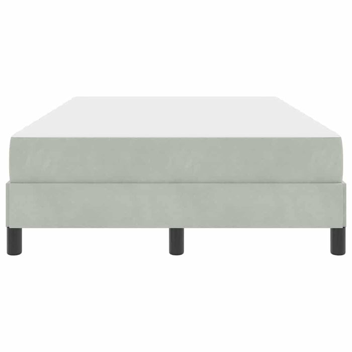 Pat boxspring cu saltea Gri deschis 120 x 200 cm Catifea - WALTI WALTI