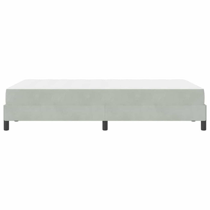 Pat boxspring cu saltea Gri deschis 120 x 200 cm Catifea - WALTI WALTI
