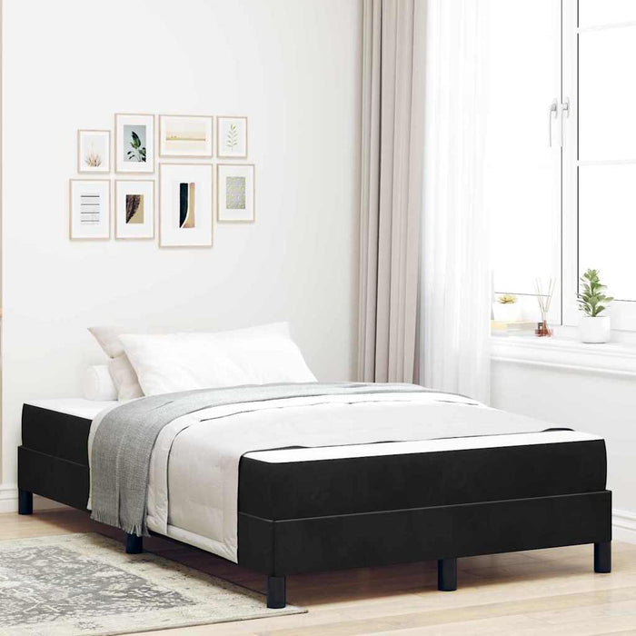 Pat boxspring cu saltea cu saltea Negru 120 x 200 cm Catifea - WALTI WALTI