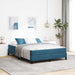 Pat boxspring cu saltea Albastru închis 140 x 190 cm Catifea - WALTI WALTI
