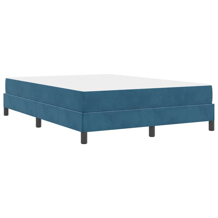 Pat boxspring cu saltea Albastru închis 140 x 190 cm Catifea - WALTI WALTI