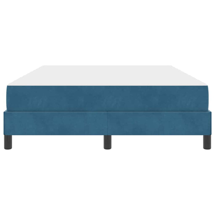 Pat boxspring cu saltea Albastru închis 140 x 190 cm Catifea - WALTI WALTI