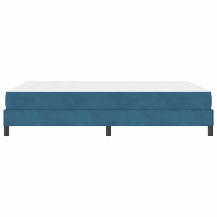Pat boxspring cu saltea Albastru închis 140 x 190 cm Catifea - WALTI WALTI