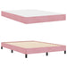 Pat boxspring cu saltea cu saltea Roz 140 x 190 cm Catifea - WALTI WALTI