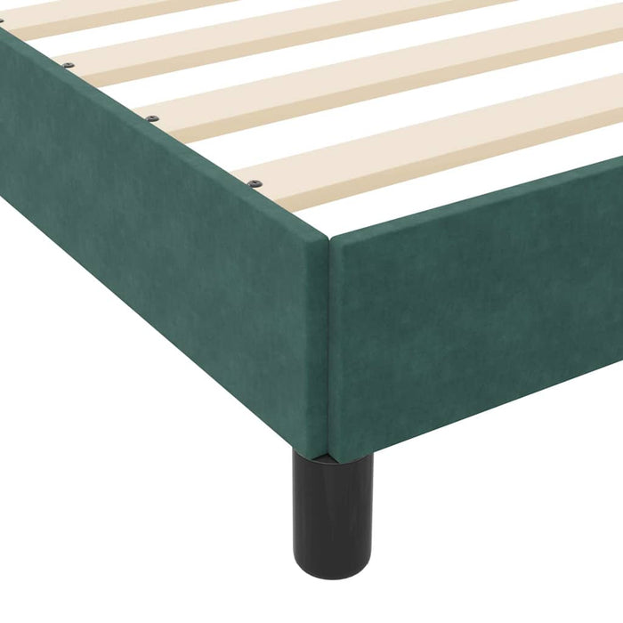 Pat boxspring cu saltea Verde închis 140 x 200 cm Catifea - WALTI WALTI