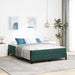 Pat boxspring cu saltea Verde închis 140 x 200 cm Catifea - WALTI WALTI