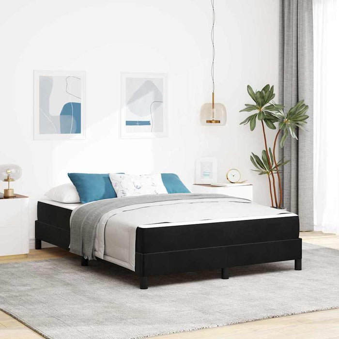 Pat boxspring cu saltea cu saltea Negru 160 x 200 cm Catifea - WALTI WALTI