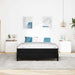 Pat boxspring cu saltea cu saltea Negru 160 x 200 cm Catifea - WALTI WALTI