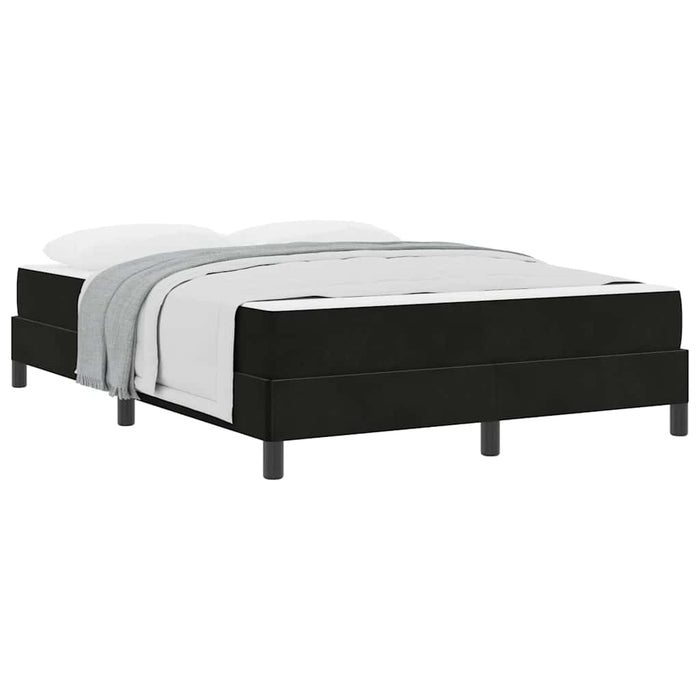 Pat boxspring cu saltea cu saltea Negru 160 x 200 cm Catifea - WALTI WALTI
