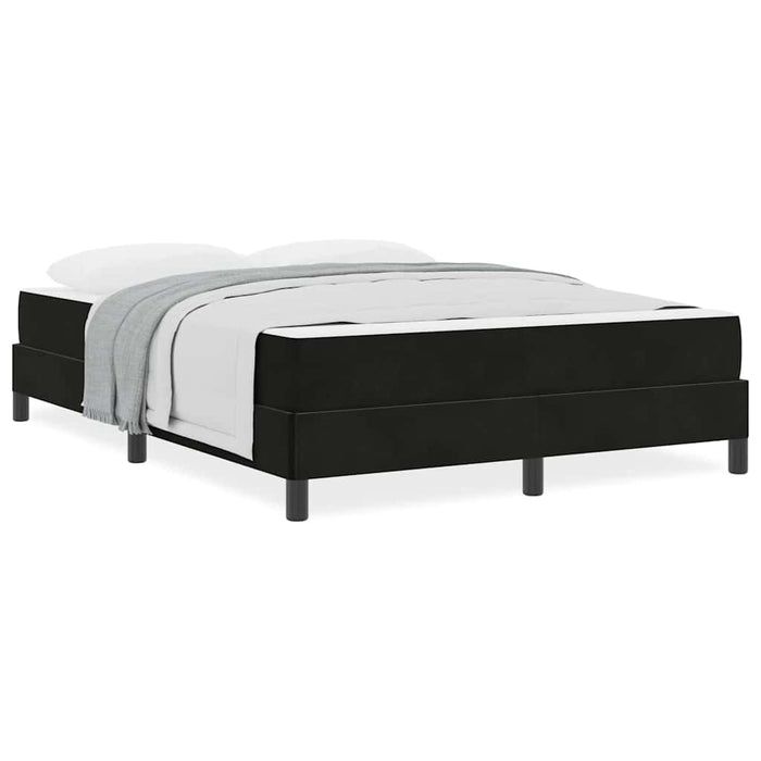 Pat boxspring cu saltea cu saltea Negru 160 x 200 cm Catifea - WALTI WALTI