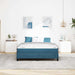 Pat boxspring cu saltea Albastru închis 160 x 200 cm Catifea - WALTI WALTI