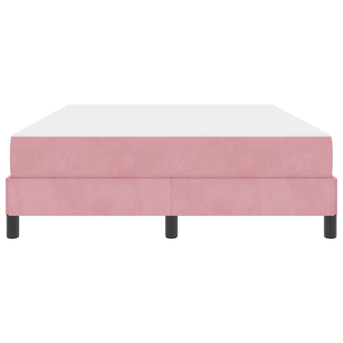 Pat boxspring cu saltea cu saltea Roz 160 x 200 cm Catifea - WALTI WALTI