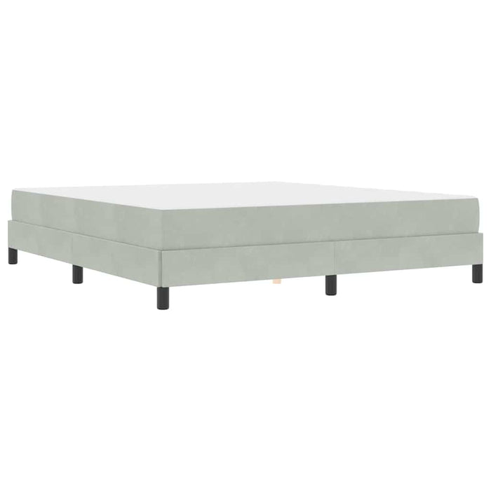 Pat boxspring cu saltea Gri deschis 180 x 200 cm Catifea - WALTI WALTI