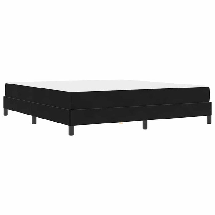 Pat boxspring cu saltea cu saltea Negru 180 x 200 cm Catifea - WALTI WALTI