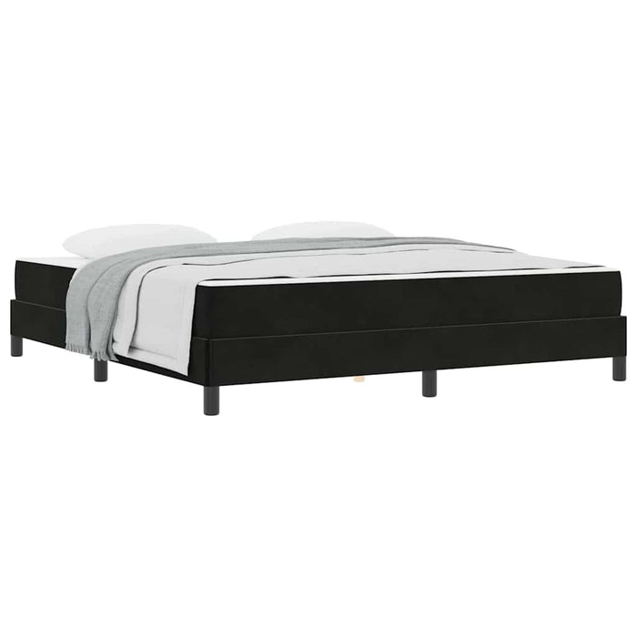 Pat boxspring cu saltea cu saltea Negru 180 x 200 cm Catifea - WALTI WALTI