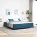 Pat boxspring cu saltea Albastru închis 180 x 200 cm Catifea - WALTI WALTI