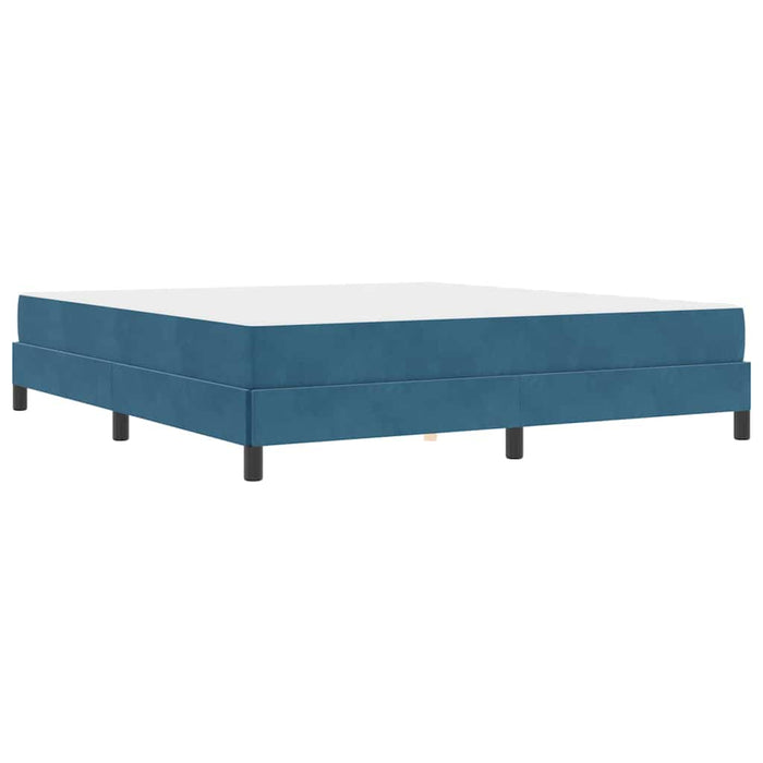 Pat boxspring cu saltea Albastru închis 180 x 200 cm Catifea - WALTI WALTI